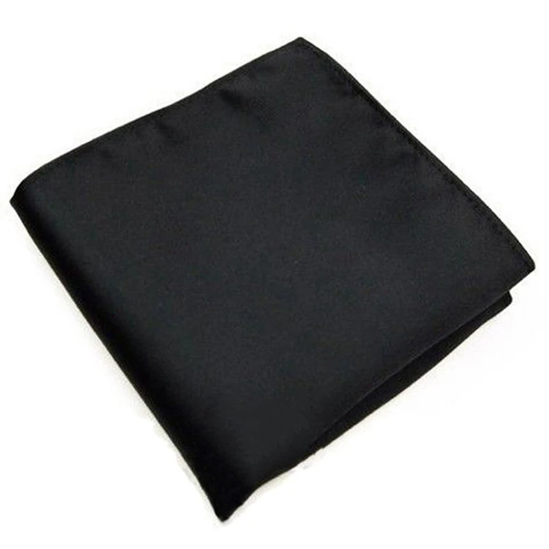 

Мужской Карманный платок однотонный платок квадратный платок для свадебной вечеринки (черный)