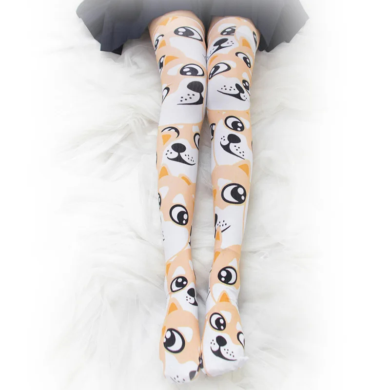 Japanese Girls Over Knee Socks Sexy Cute Kawaii Lolita Socks Cartoon Body Thigh Knee High Socks for Women Anime Cosplay Lingerie