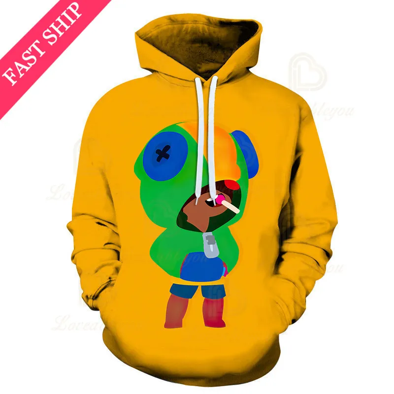 

Anime Star Hoodie Birthday Gift POCO Brawings Boys Girls 3D PRIMO MORTIS Thin Hoodie Crow Spike MAX Shelly Hoodie Kids Game