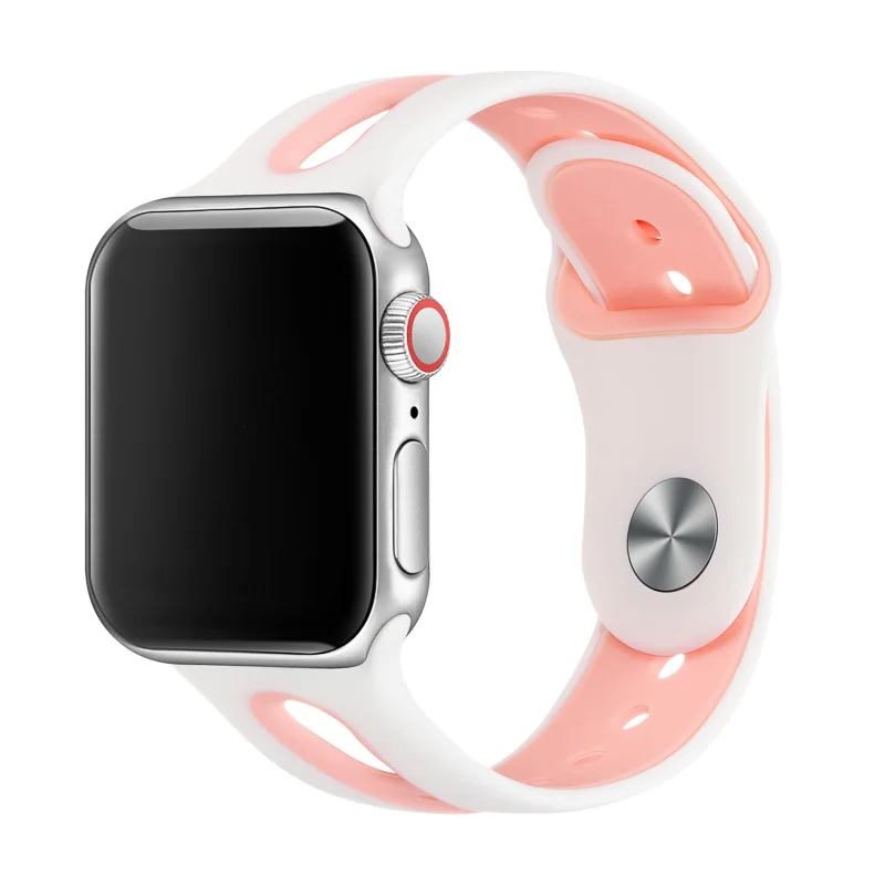 Ремешок для наручных часов для Apple Watch, ремешок 42 мм, 38 мм, Версия 44 мм 40 мм ремешок силиконовых наручных часов Iwatch, ленты для наручных часов Apple Watch, Series4/3/2/1 81003