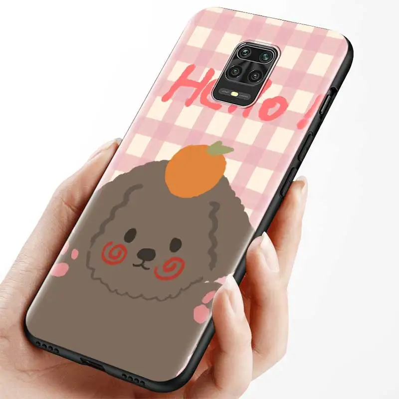 

Phone Case For Redmi 9A 9C 9I 8A 7A 6A Fundas for Note 6 7 8 8T 9 Pro Max 9S K30 Back Cover Coque Cute pink little panda dog Bag