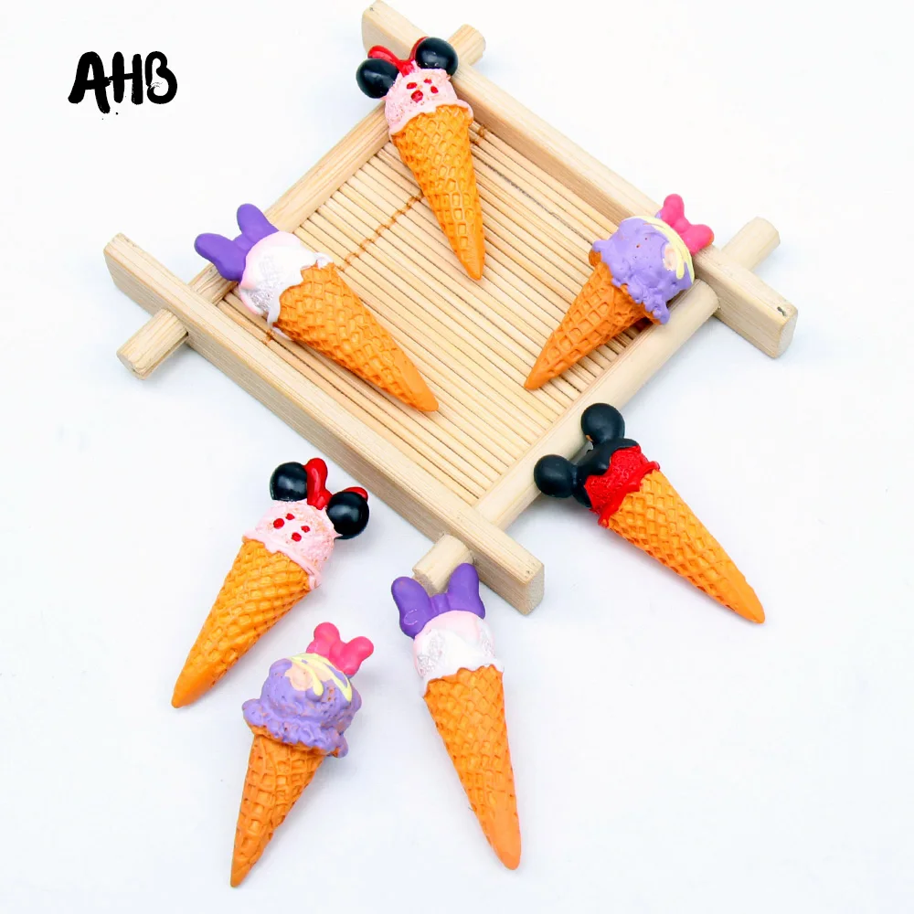 AHB 4 шт. кавайная смола для мороженого DIY миниатюрная искусственная Смола Кабошон