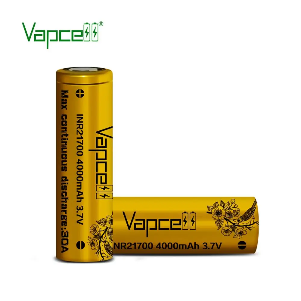 Оригинальный аккумулятор Vapcell 21700 4000 мАч 30A 3 7 В литиевые аккумуляторы большой