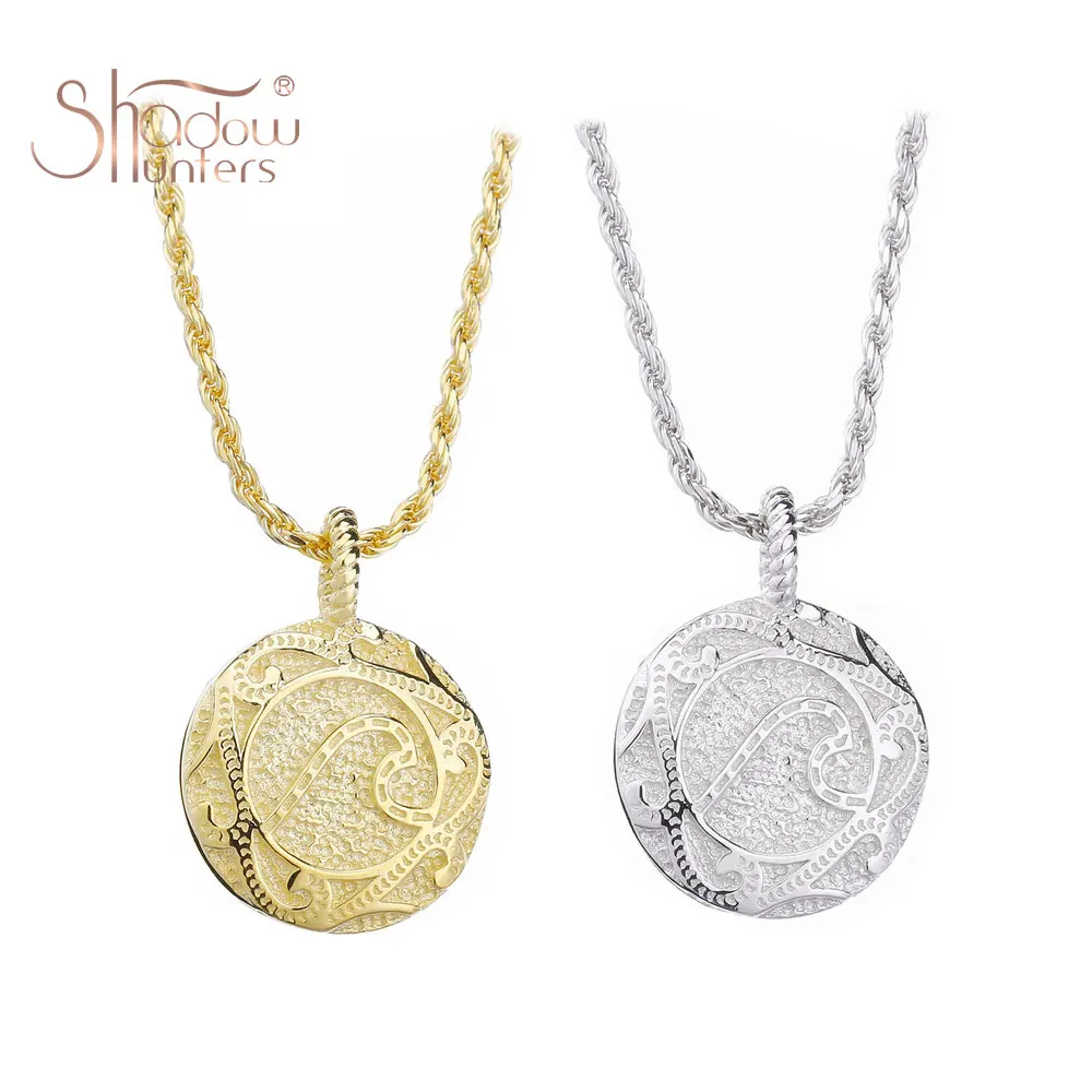 

SHADOWHUNTERS Authentic 925 Sterling Silver Round Pendant Necklace For Women Jewelry Femme Bijoux Mujer Vintage Choker Hawaii