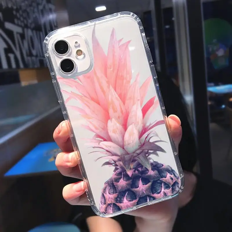 

pineapple Phone Cases Transparent for Clear iPhone 11 12 mini pro 8 7 6 6S XS MAX Plus X 5S SE 2020 XR