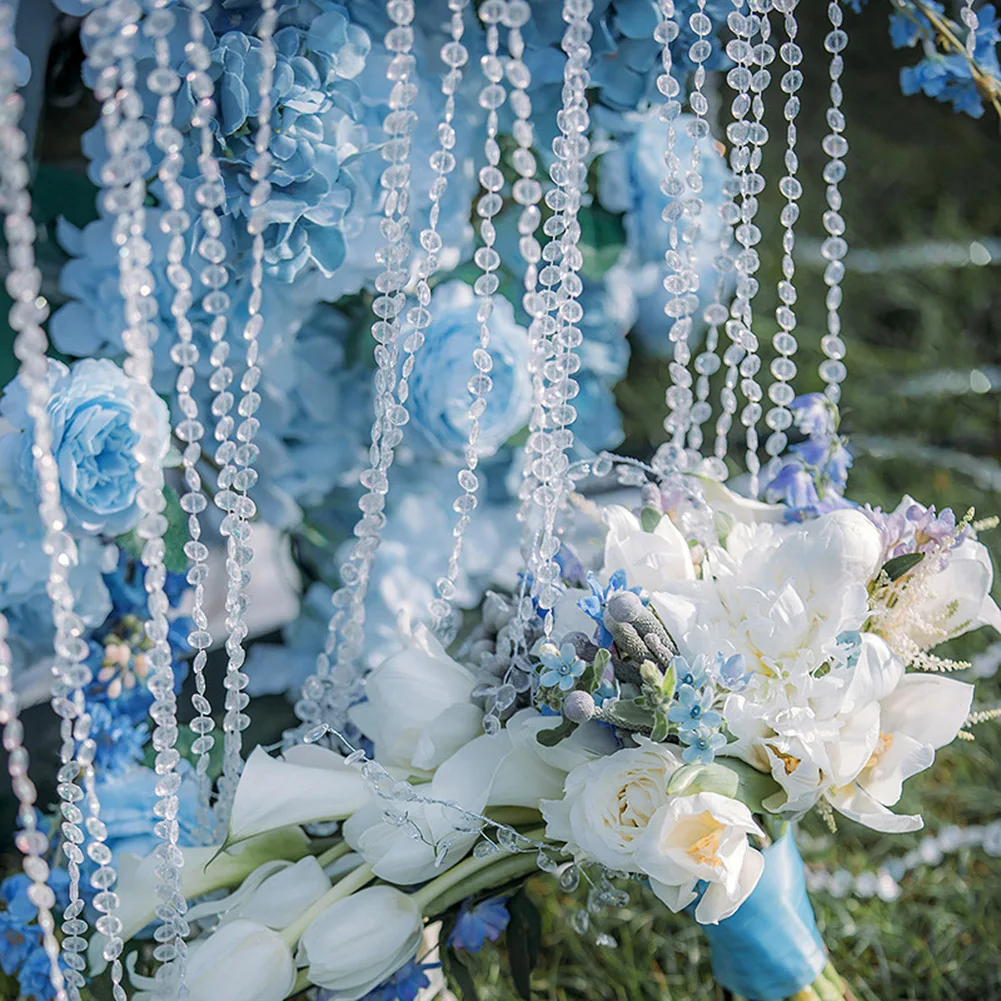 

Home Decoration 3 ft/15 ft Acrylic Bead Strand Clear Crystal Garland String Wedding Party Decoration Craft Tool