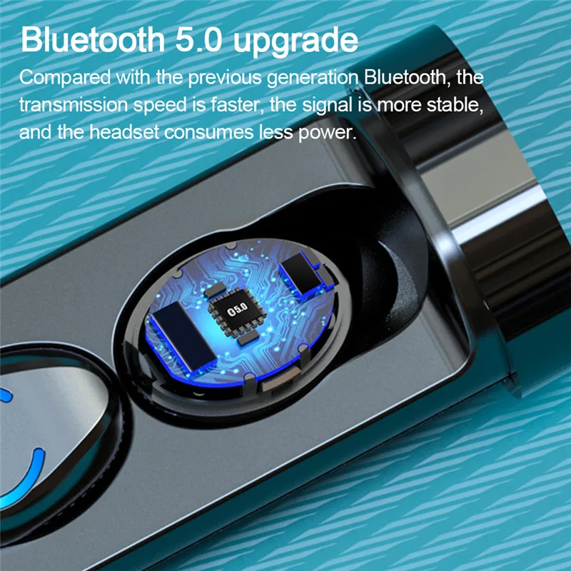 8D стерео шумоподавляющие беспроводные наушники TWS 5 0 Bluetooth светодиодный