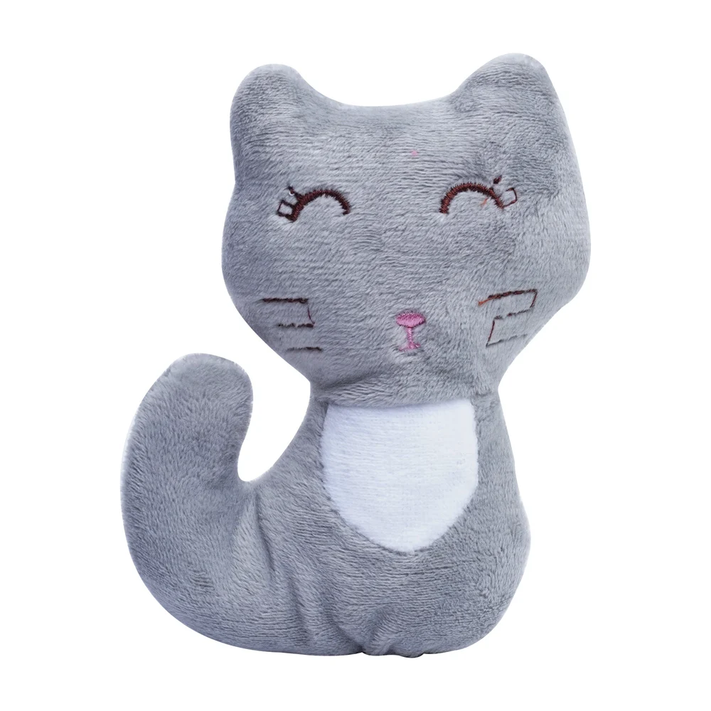 

2021 New Cute Cat Design Plush Squeaky Pet Toys for Puppy Dogs Cat to Chew Training to Clean Teeth Toy Accessories