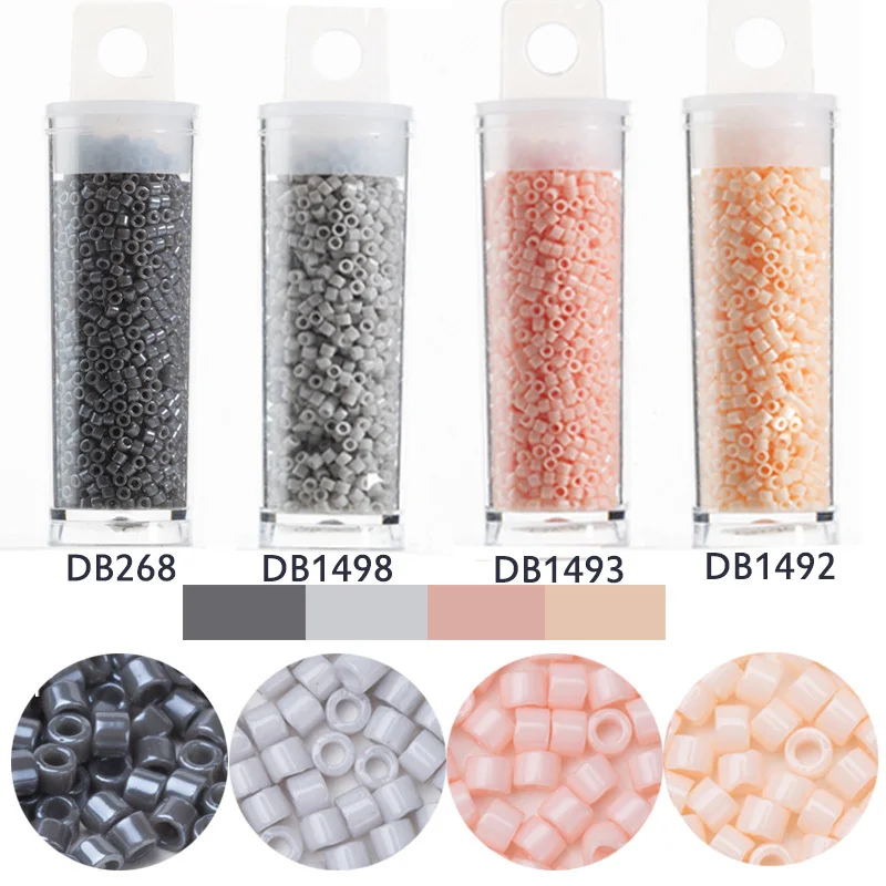 

Taidian Japanese Miyuki Delica Beads 11/0 Round Glass Beads Rainbow Color 1.6x1.3mm 10Grams/barrel