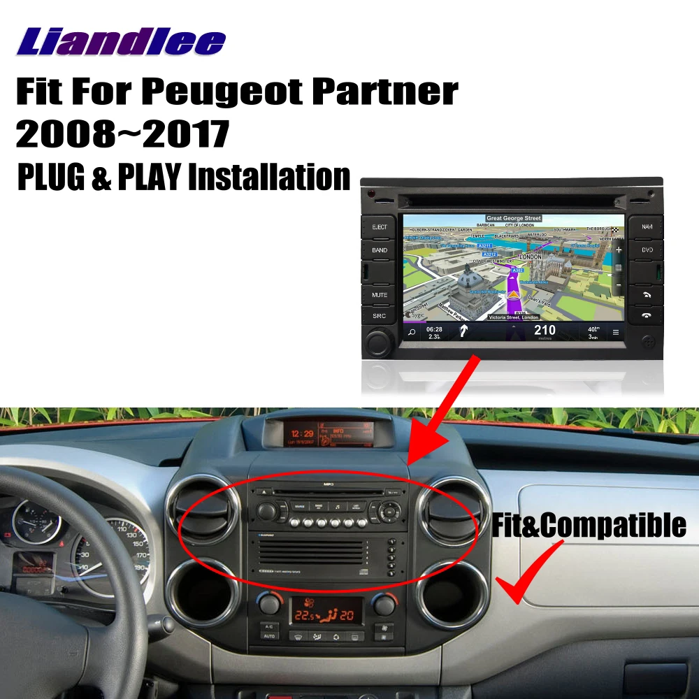 Для Peugeot Partner 2008 2017 Android автомобильное радио CD DVD плеер GPS навигация карты камера OBD