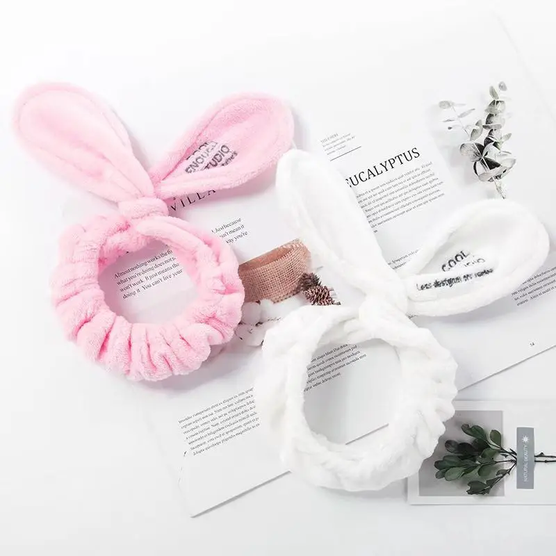 Реснички из кораллового флиса для волос бант крестик повязка мытья лица макияж