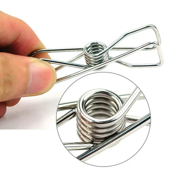 

[Free shipping] Anti-wind Stainless Steel Clothes Clips,Metal Clips for Hanger (50 pcs/Lot)