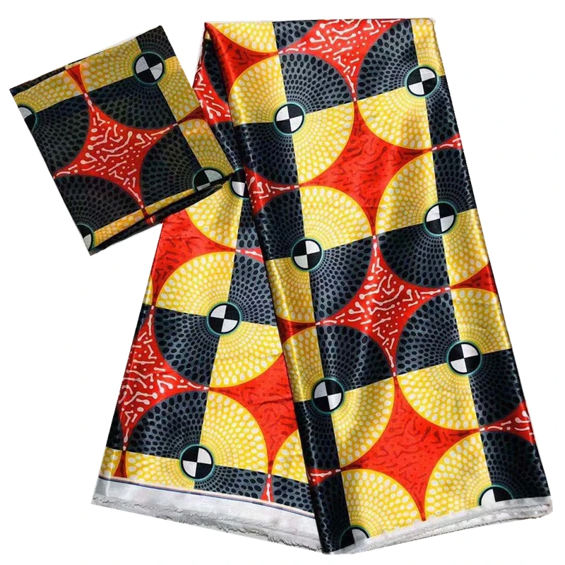 Новейший дизайн имитация шелка вощеная ткань Африканский воск атласная для