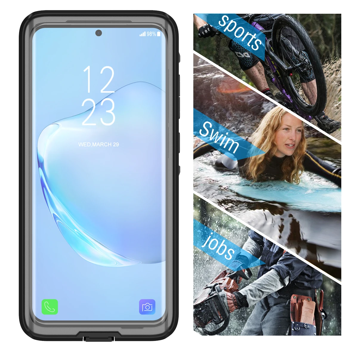 For Samsung Galaxy S20 Plus 6.7 Inch Case IP68 Waterproof 360 Degree Shockproof Armor Cover Swimming | Мобильные телефоны и