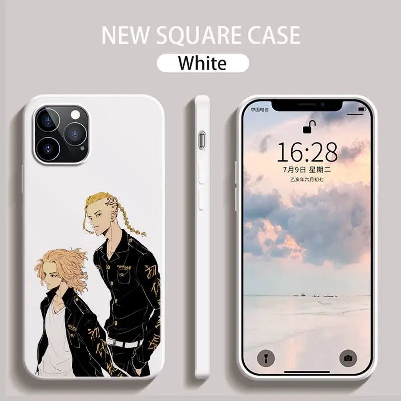 

Tokyo revengers Phone Case White Candy Color for iPhone 6 7 8 11 12 s mini pro X XS XR MAX Plus
