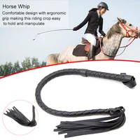 non slip handle flogger equestrian racing riding crop lash role plays training stage performance horse whip braided horseback