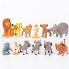 12 шт.компл. мультфильм лев гвардии король кион Симба ПВХ Фигурки Bunga Beshte Fuli Ono кукольная Статуэтка детские игрушки