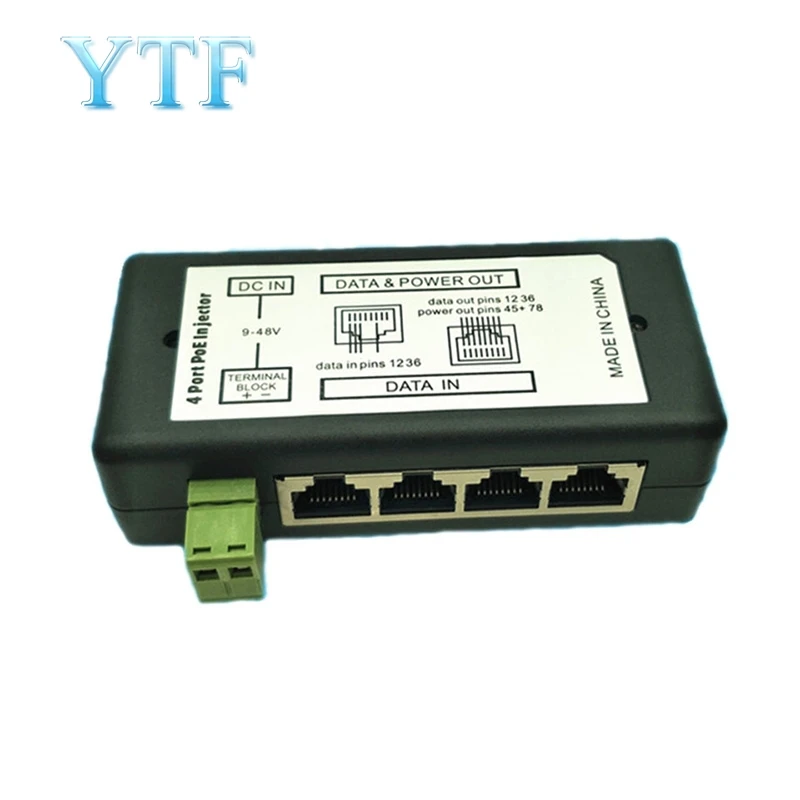 

Four POE power supply module 12-48 v bridge monitoring of four centralized power supply box