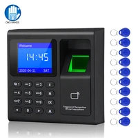 biometric rfid access control system rfid keypad usb fingerprint system electronic time clock attendance machine 10pcs keyfobs