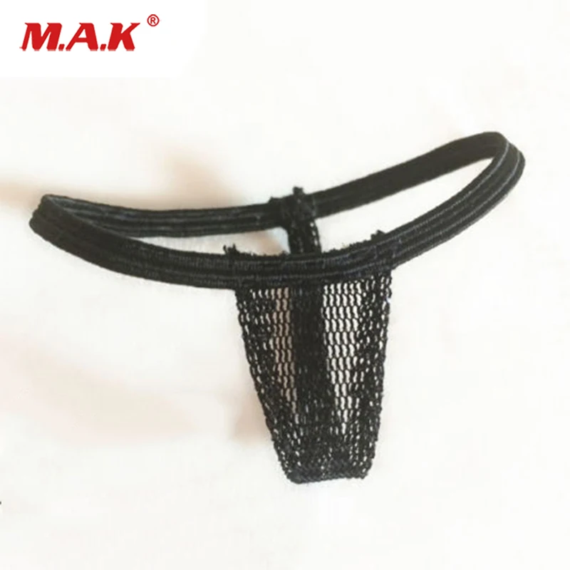 

customize 1:6 scale female woman girls black underpants underwear sexy mesh briefs for 12'' PH HT verycool body action figures