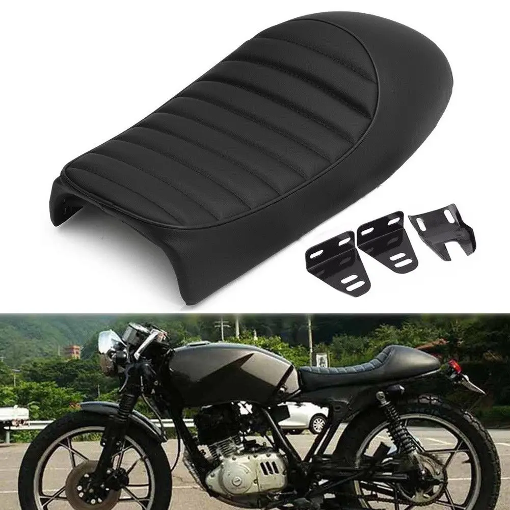 Брендовая новая плоская рама для Кафе Racer винтажный сиденье трекер скремблер