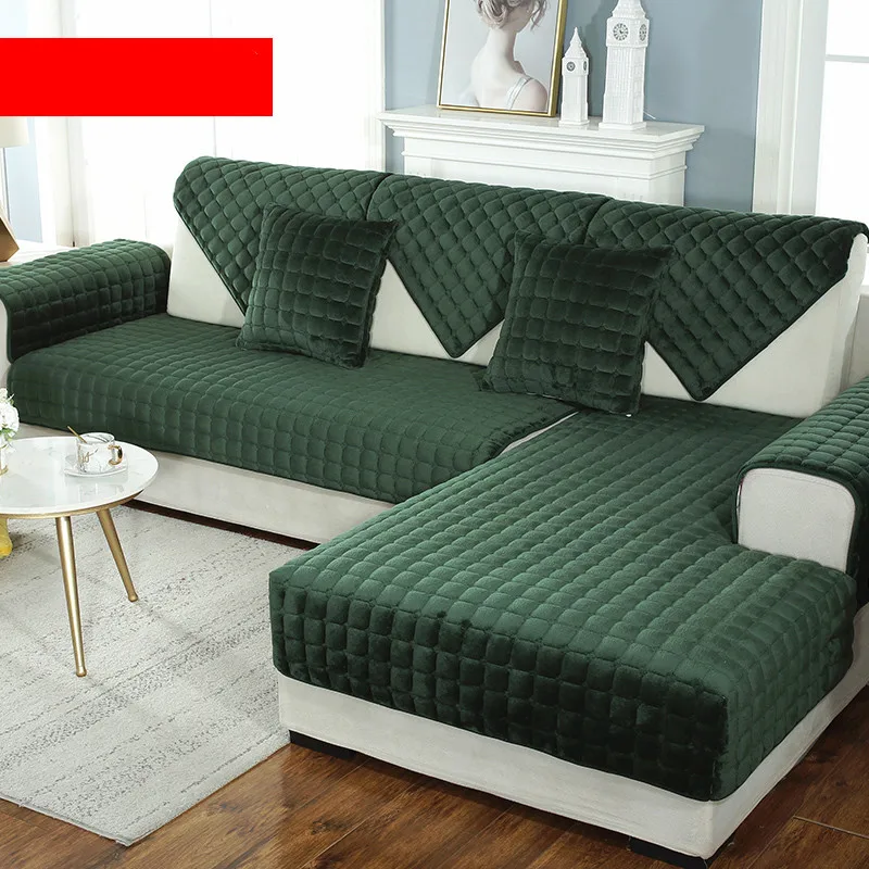 

2020 современный стиль, плюшевые диванные полотенца, подушки для сидений, противоскользящие чехлы для диванов для гостиной, угловые диванные ...