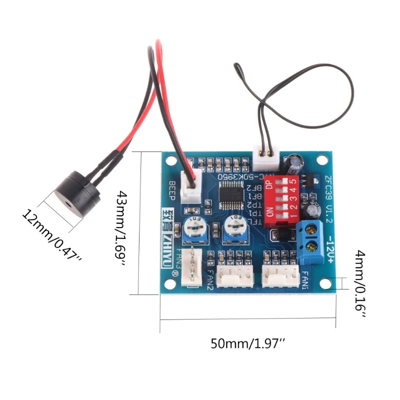 WS16 DC 12V 4A PWM PC CPU вентилятор контроль температуры регулирующий термостат