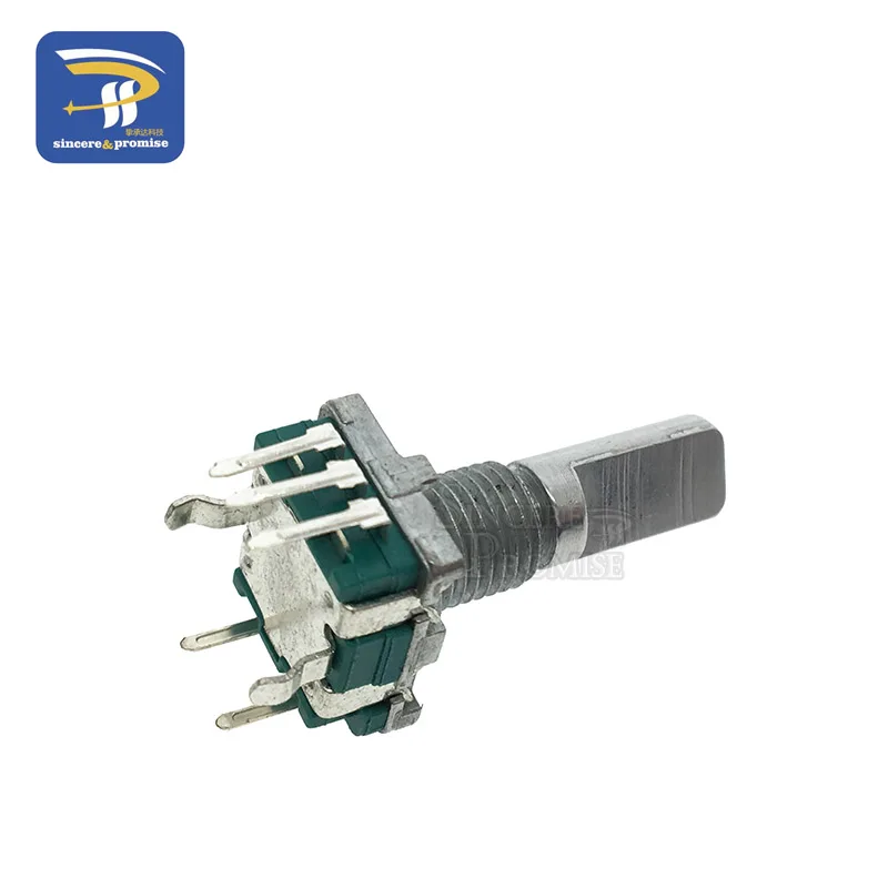 10pcs/lot Rotary encoder code switch/EC11/ audio digital potentiometer with switch 5Pin handle length 20mm | Электронные