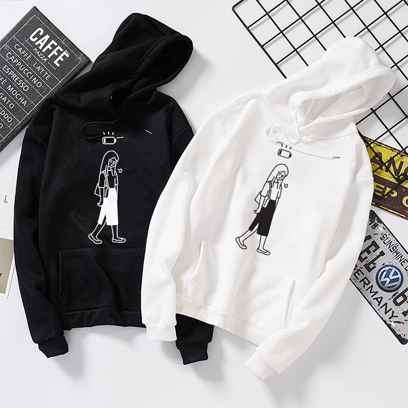 2019 Spring Autumn Kawaii Women Hoodies Girls Letters Print Girl Power Sweatshirts Women's Long Sleeve Hooded | Женская одежда