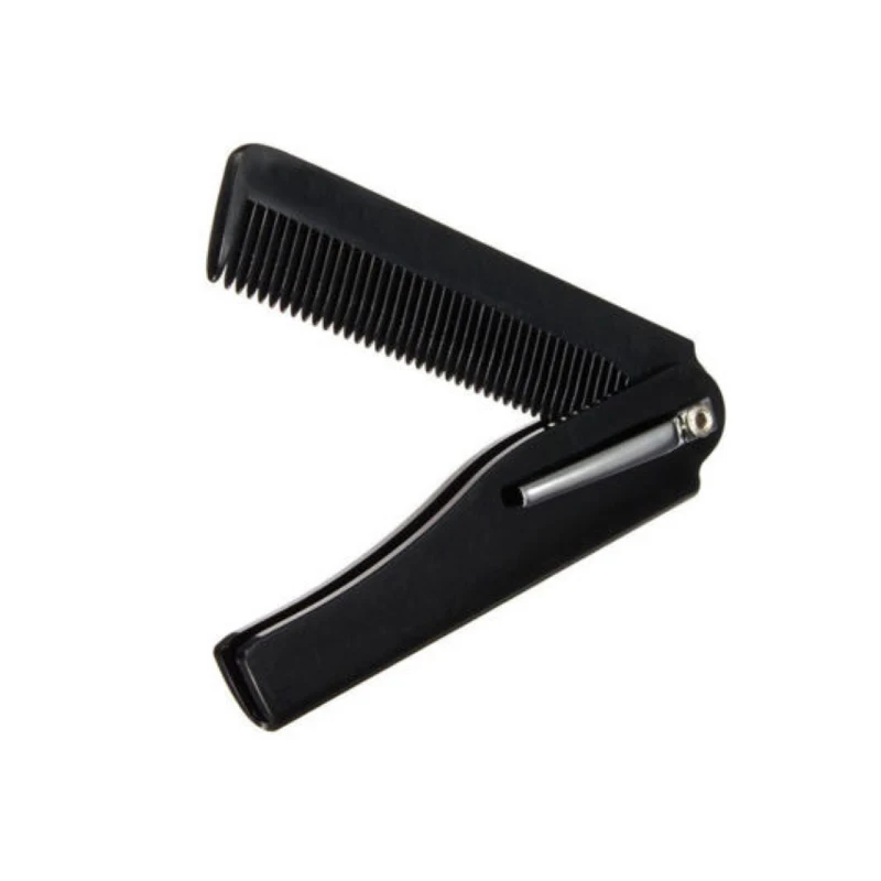 1 шт. пластиковый складной гребень крутой черный Усы расчески для бороды мужской