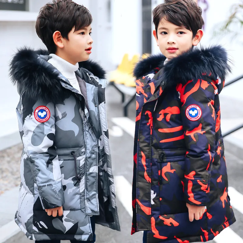 2019 г. Лидер продаж зимние детские пуховики пуховые пальто для мальчиков в