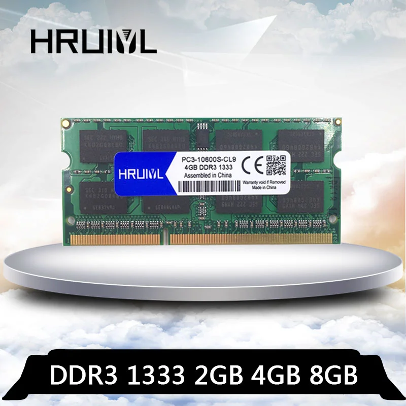 HRUIYL Sodimm Ram PC3 10600 DDR3 2GB 4GB 8GB 1333 Mhz 2G 4G 8G 10600S MHZ 1 5 V для ноутбука RAM MemoriaMemory|Оперативная