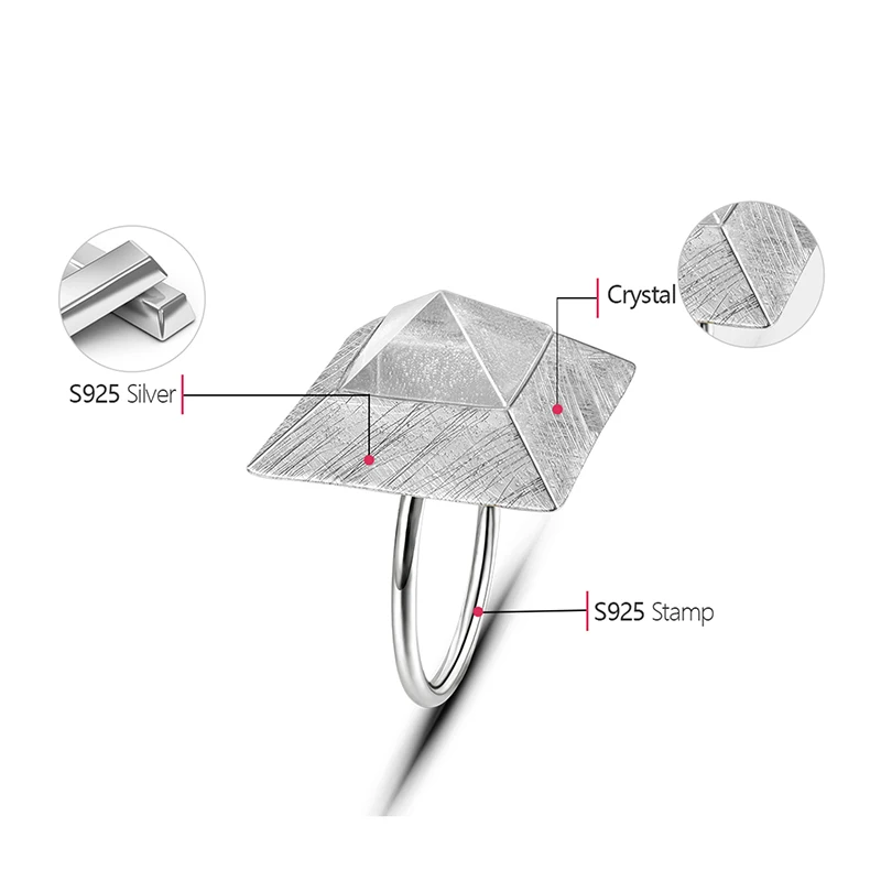 Lotus Fun реальные стерлингового серебра 925 натуральный кристалл творческий ручной