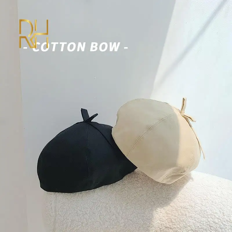 Модный женский берет с бантом осенне зимняя восьмиугольная шапка шапки в стиле