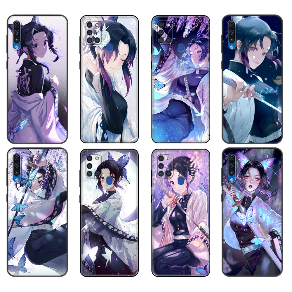 Черный чехол из ТПУ для Samsung Galaxy A50 50S A30S A11 A21S A31 A41 A51 A71 M21 M30S S10 LITE Shinobu Kocho Kimetsu No Yaiba |