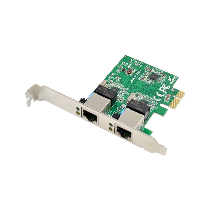 2 порта RJ45 PCIe X1 Dual Gigabit Realtek 8111F + Intel ASM1082e чипсет фильтр PCI E компьютерная Lan сетевая