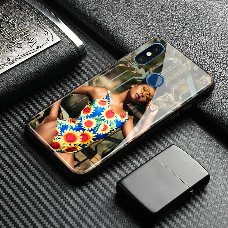 Custom made diy photo Customize image Glass Silicone Phone Case For Xiaomi Mi 8 9 10 SE Mix 2 2S MAX 3 redmi note 9 8 5 6 7 PRO