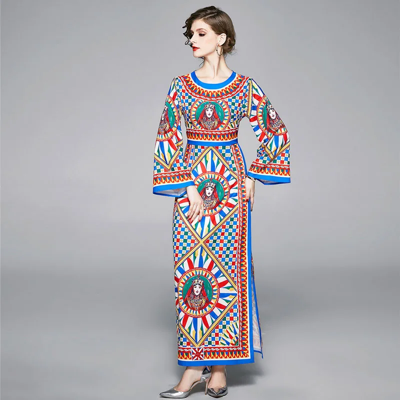 Женское модельное платье большого размера винтажные платья с круглым вырезом и