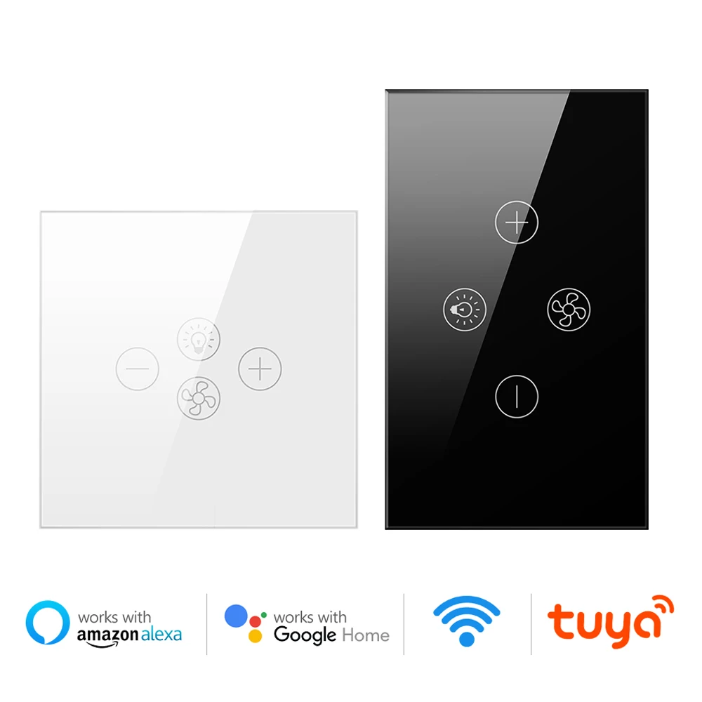 

Smart Tuya WiFi Fan Light Switch,EU/US Ceiling Fan Lamp Switch With Various Speed Voice Controlled By Alexa Google Home