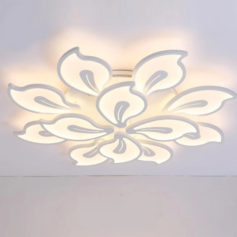 Современные светодиодные люстры акриловые светильники с железным каркасом для