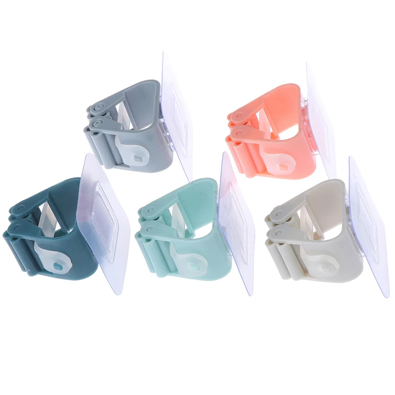

Punch-free Sucker Mop Pylon Kitchen Gadgets Storage Holder Hanging Hook Clip