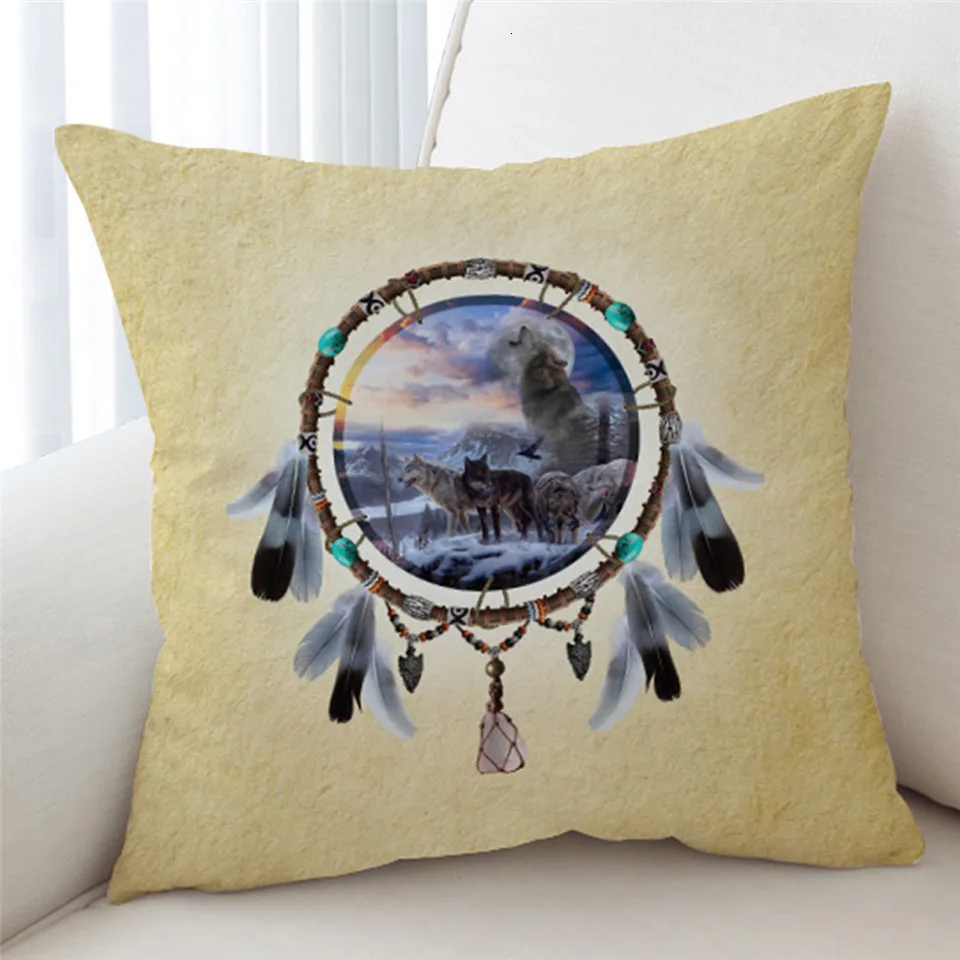 6 Постельные принадлежности Outlet Dreamcatcher Чехлы для подушек цветная подушка с перьями чехол богемный Мандала бросок Чехол 2 размера черные наволочки - Цвет: 6
