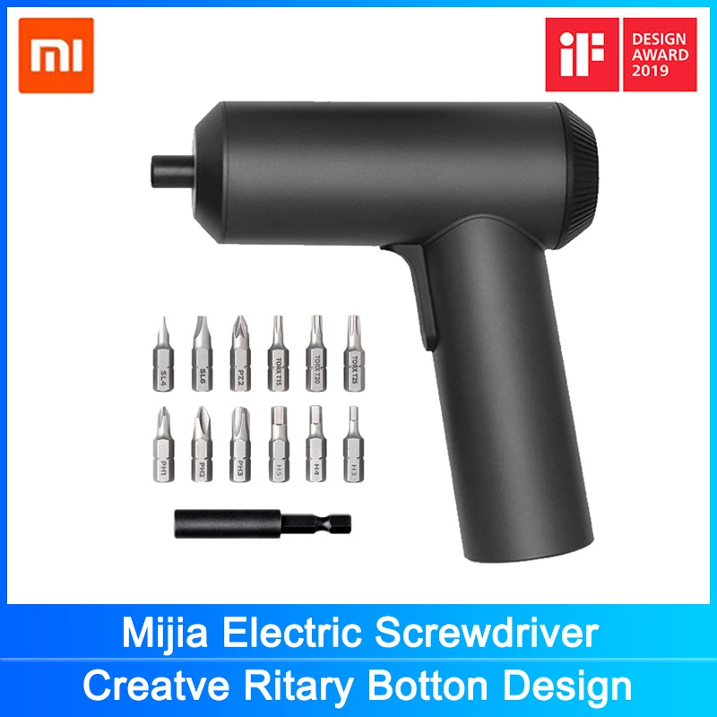 2019 Mijia электрическая отвертка с 12 шт. S2 винтовые биты 3 6 в 2000 мАч Беспроводная
