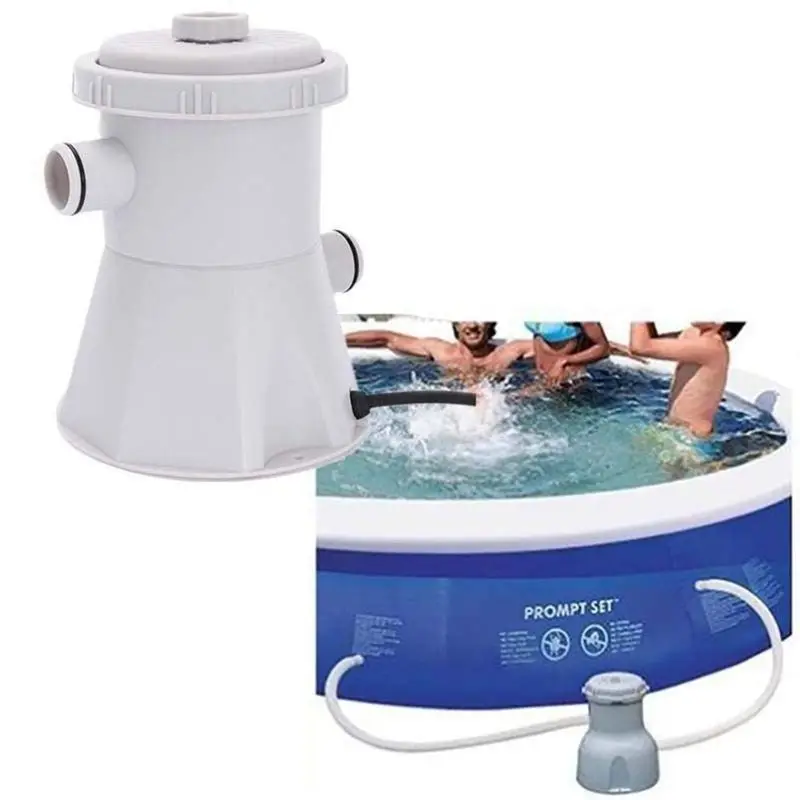 

EU plug 220V Electric Swimming Pool Filter Pump,Swimming Pool Pump and Filter Kit,Pool Pump,Paddling Pool Pump Water (Grey)