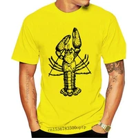 new 2021 fashion summer t shirt lobster t shirt 100 cotton vintage retro fish ocean food fun funny t shirt tee shirt