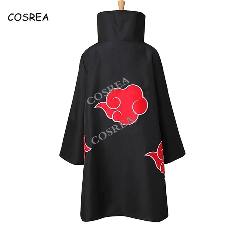 Anime Naruto Cosplay Costume Naruto Akatsuki Uchiha Itachi Cloak Halloween Carnival Jumsuit With Headband For Women and Men