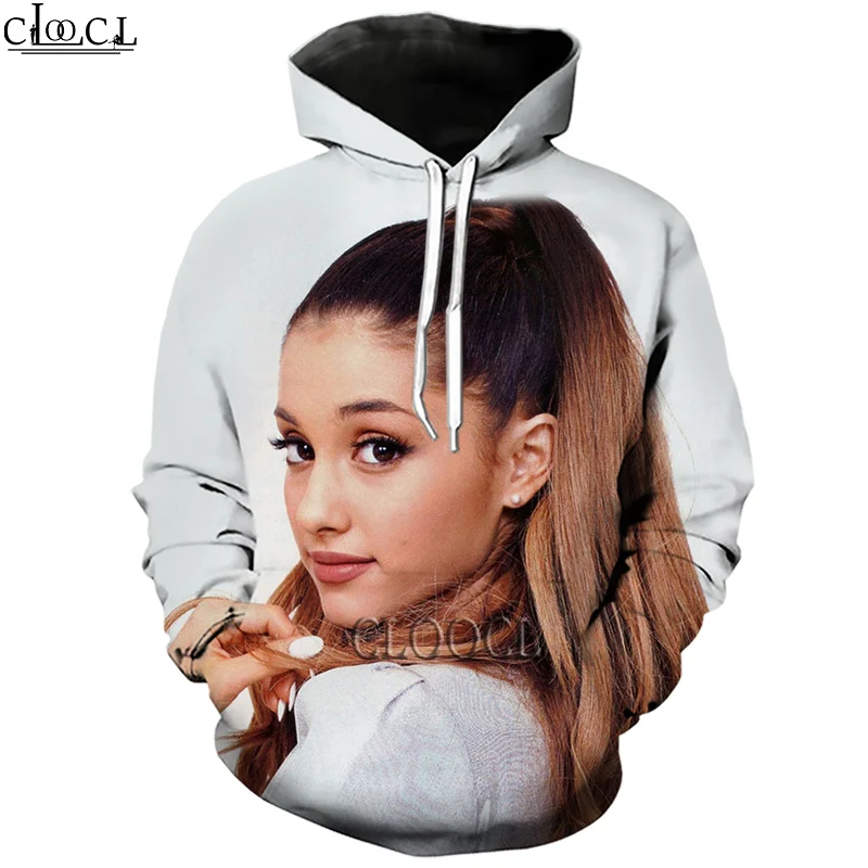 HX Singer Ariana Grande 3D Print Hoodies Men Women Tracksuit Autumn Long-Sleeved Pullover Fashion Funny Hoodie Drop Shipping