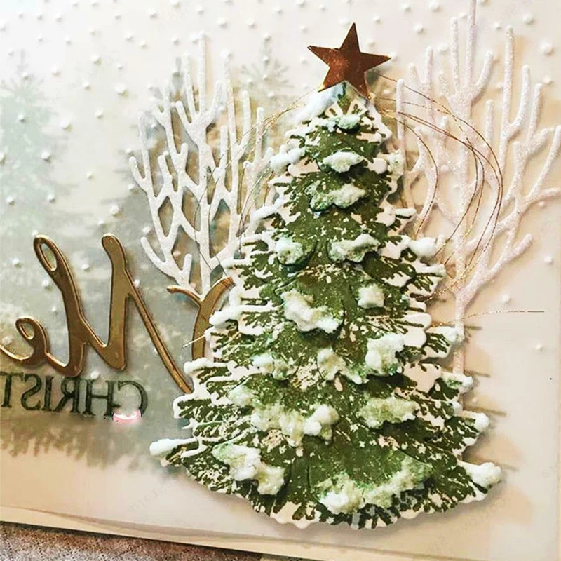 DIY рождественская елка металлические режущие штампы Трафаретный Скрапбукинг