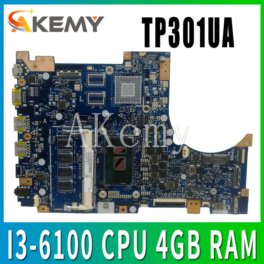 

Новинка! Для ASUS TP301U TP301UA TP301UJ TP301UJ материнская плата для ноутбука TP301UA материнская плата 100% протестированная I3-6100 процессор 4 Гб ОЗУ