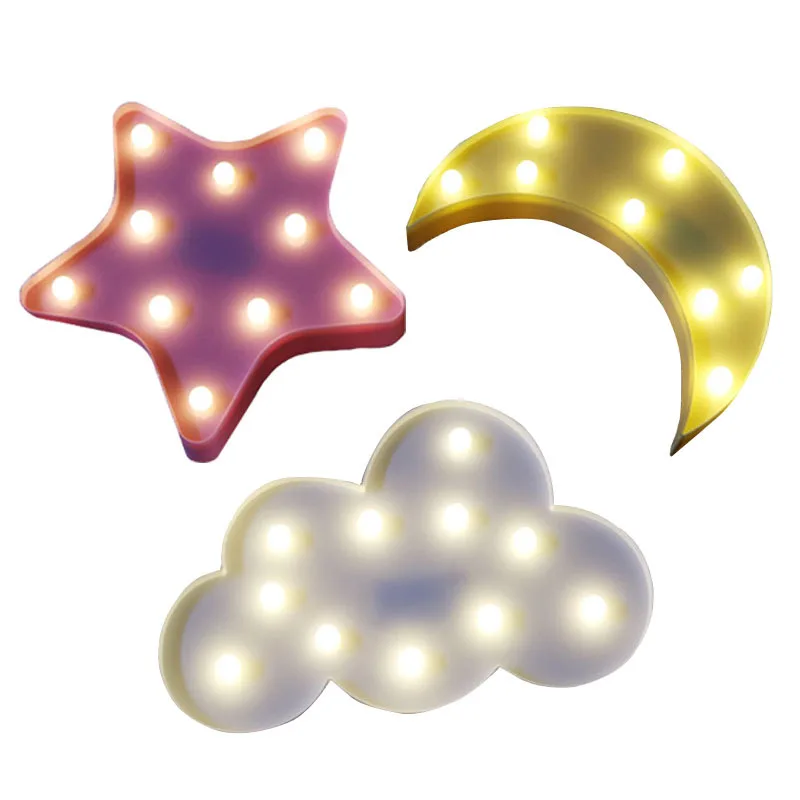 3D светодиодный ночник с изображениями мультяшных героев Русалочки фламинго